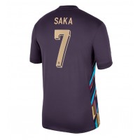 Camiseta Inglaterra Bukayo Saka #7 Segunda Equipación Replica Eurocopa 2024 mangas cortas